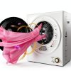 Compact Laundry Dryer COSTWAY 110V with Stainless Steel Tub White-1