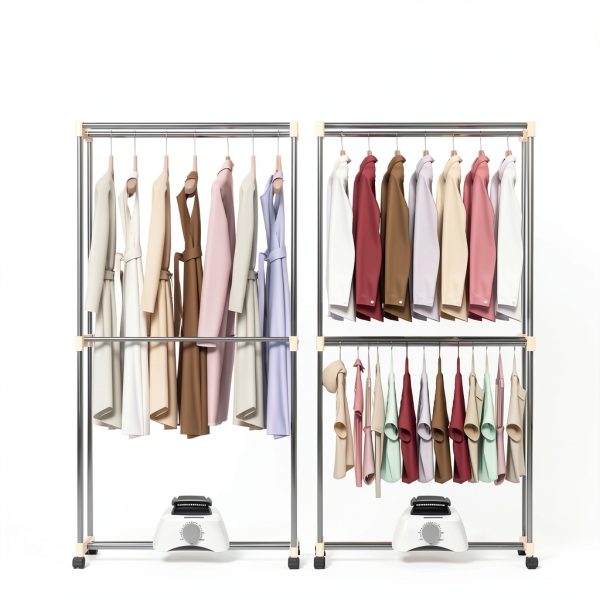 Portable Clothes Dryer, 1000W Drying Machine for Laundry Double Layers Portable Dryer Stainless Steel Mini Dryer for Apartments Home Dorms Travel RVs with Timer and Fabric Cover Ptalseaw-3