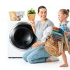 Compact Laundry Dryer COSTWAY 110V with Stainless Steel Tub White-6
