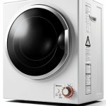 Compact Laundry Dryer COSTWAY 110V with Stainless Steel Tub White-0