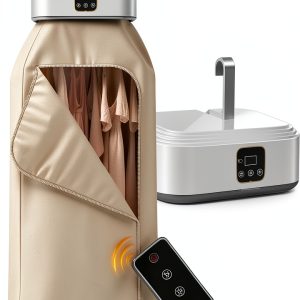Portable Clothes Dryer, Mini Dryers for Laundry, Small Foldable Electric Compact Drying Machine for Travel,RV, Home and Apartment, with Remote Control and Dry Bag-0