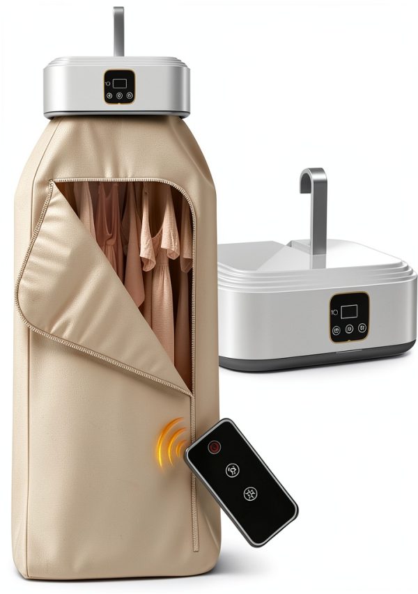 Portable Clothes Dryer, Mini Dryers for Laundry, Small Foldable Electric Compact Drying Machine for Travel,RV, Home and Apartment, with Remote Control and Dry Bag-0