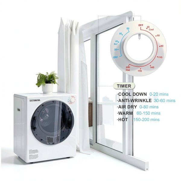 Elevon 800W Portable Clothes Dryer 2.6 cu.ft Compact for Small Spaces-3