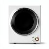 Compact Laundry Dryer COSTWAY 110V with Stainless Steel Tub White-3