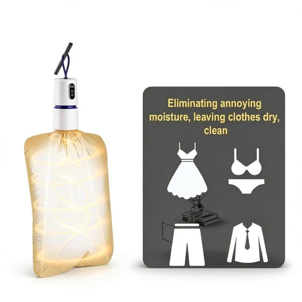 BORUiT Portable Clothes Dryer, Quick Drying Mini Laundry Dryers for Clothes with Drying Bag, 110v Small Compact Electric Dryer Machine for Travel, RV, Apartment, Secadora Portatil de Ropa-1