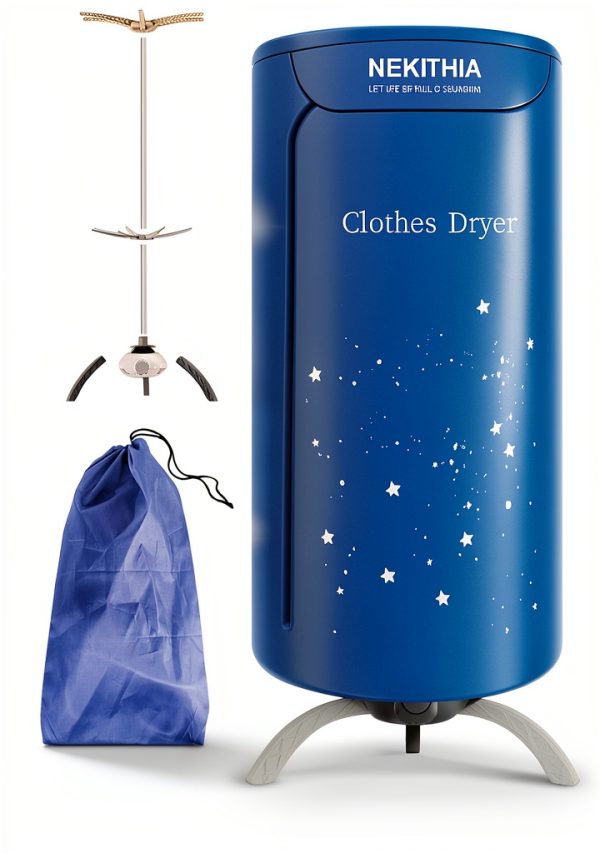 Portable Clothes Dryer - Upgraded 900W Fast-Drying for Large Loads of Clothes & Shoes | Compact Mini Dryer Machine for Family, Apartment, RV & Travel-5
