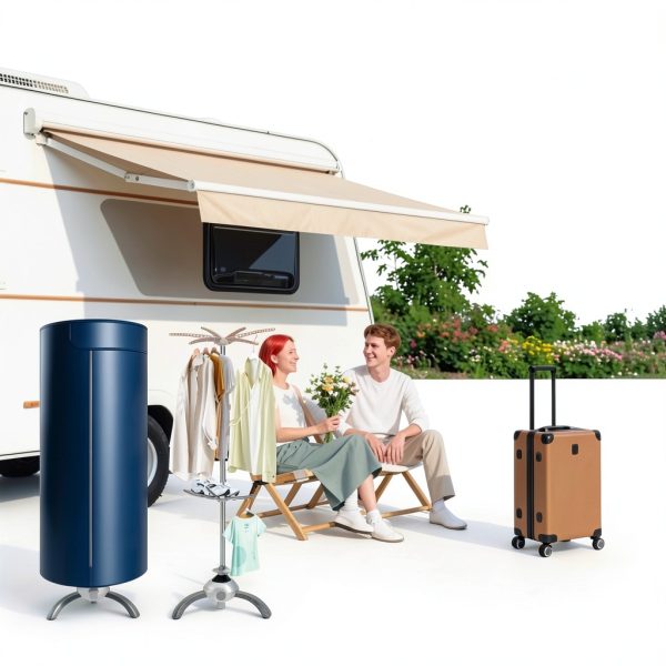 Portable Clothes Dryer, Mini Compact Clothes Dryer, Suitable for Apartments, Rvs, Travel, Homes - Small Quiet Fast-Drying Machine with Adjustable Timer & Middle Clothes Hanger-5