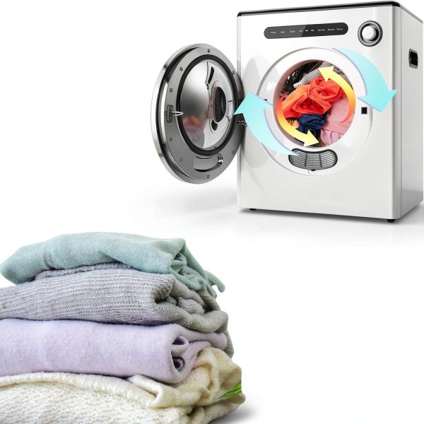 11LBS Compact Dryer 950W Portable Clothes Dryer Machine for Small Spaces, RVs and Apartments - Quiet, Sturdy ，Easy to Use and LED Display-5